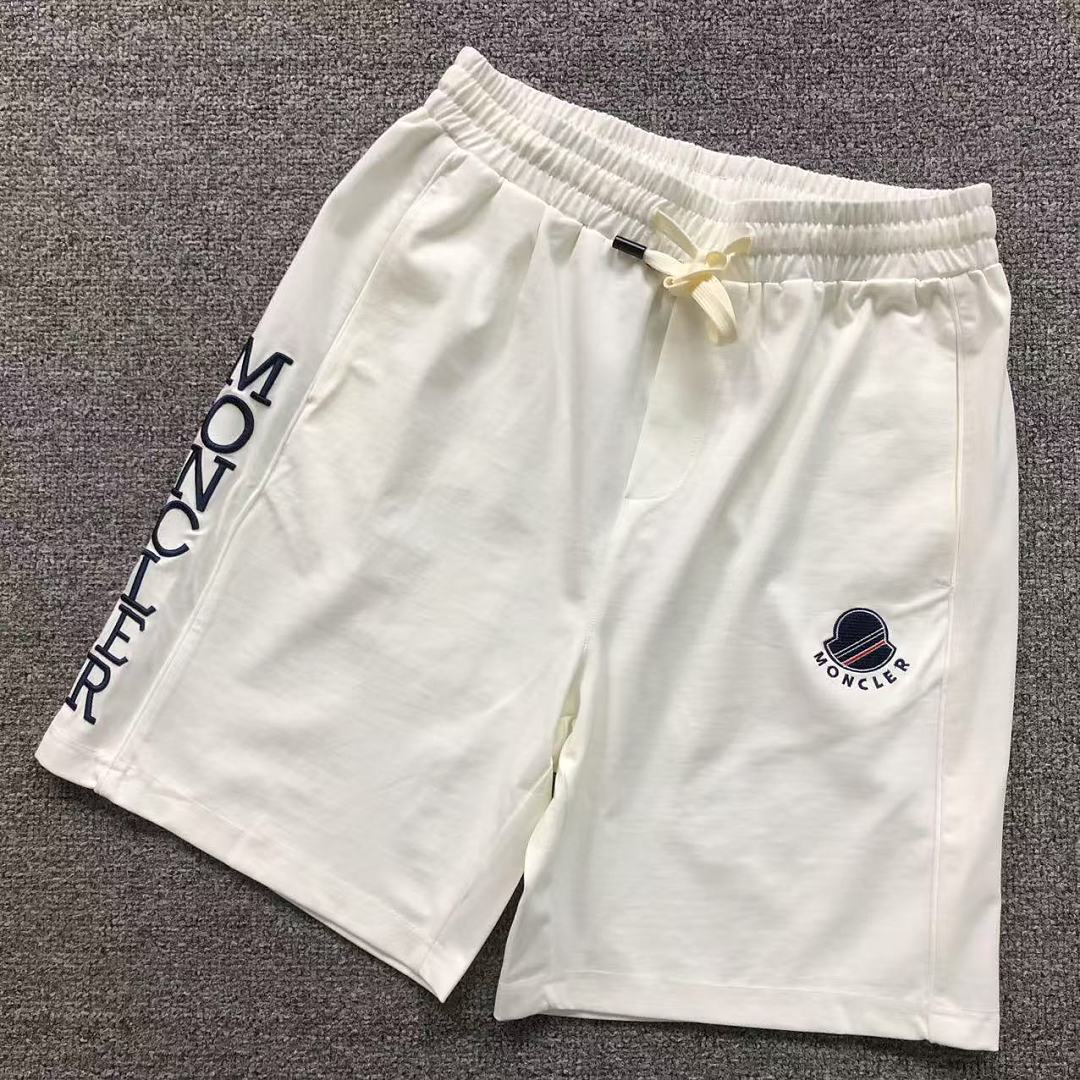Bermuda Moncler Logo Lateral Bordado Branco