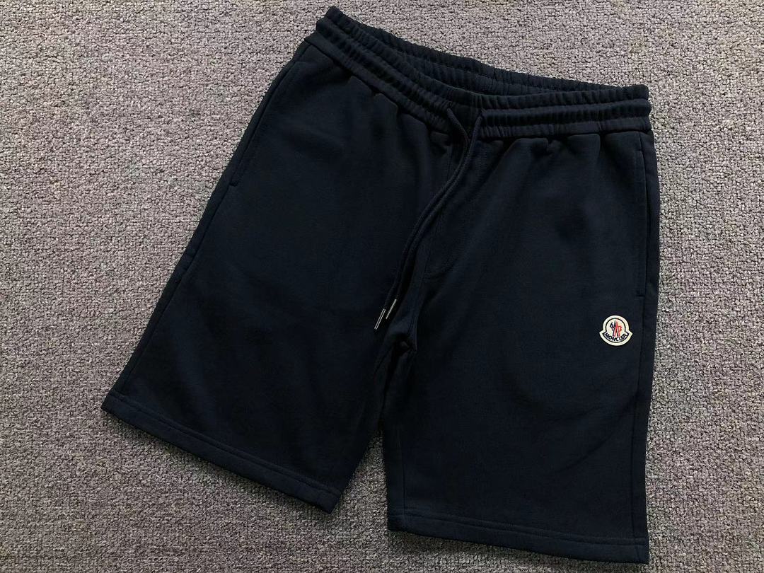 Bermuda Moncler Bermuda Moletom Logo Perna Azul-marinho