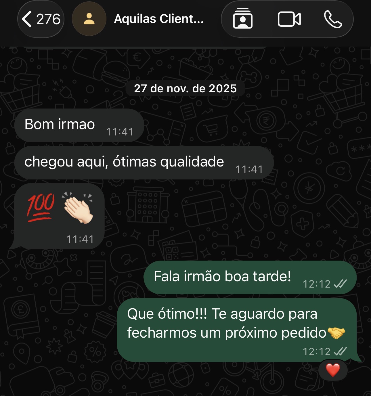 Captura original do feedback 8