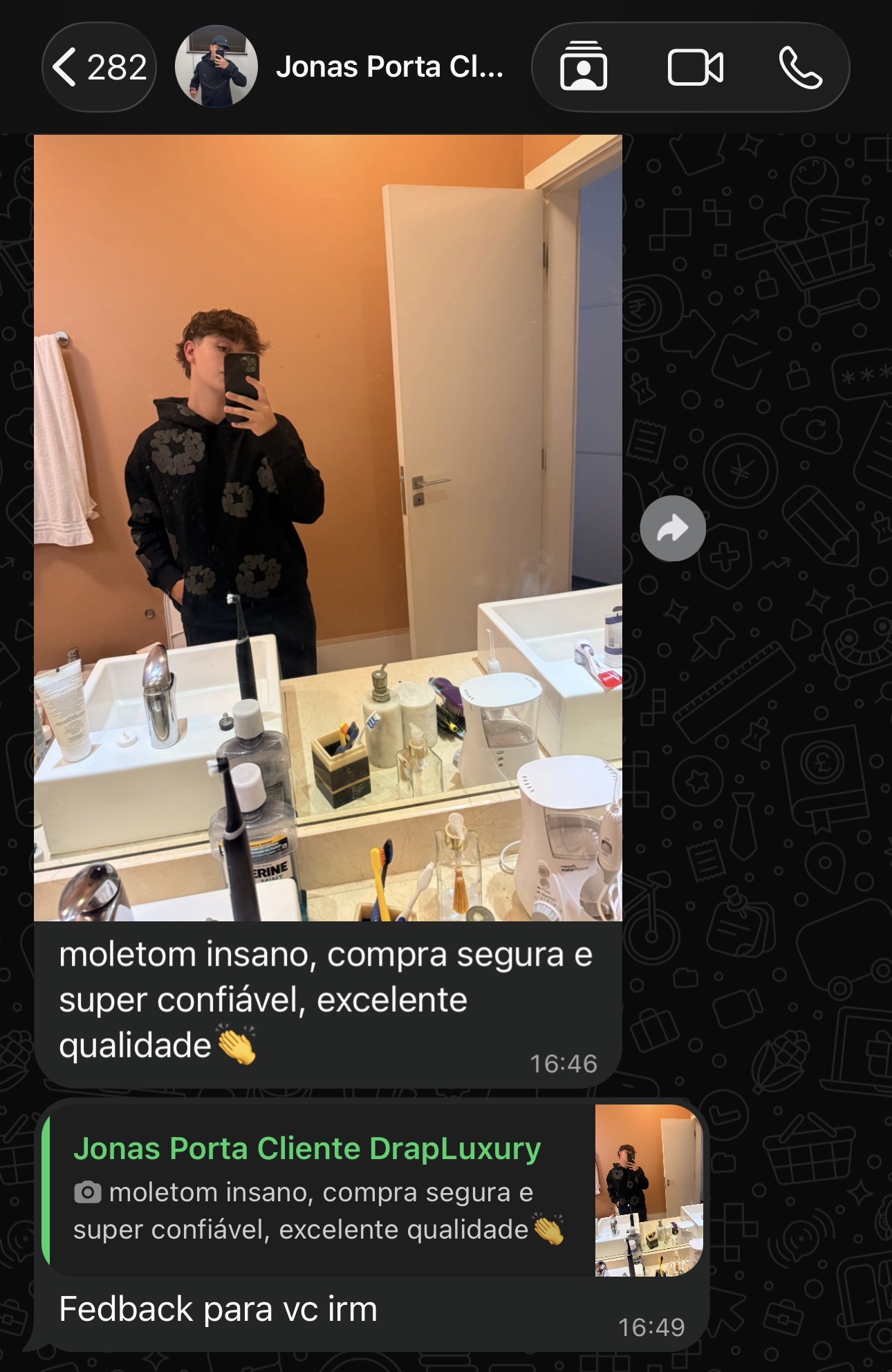 Captura original do feedback 7