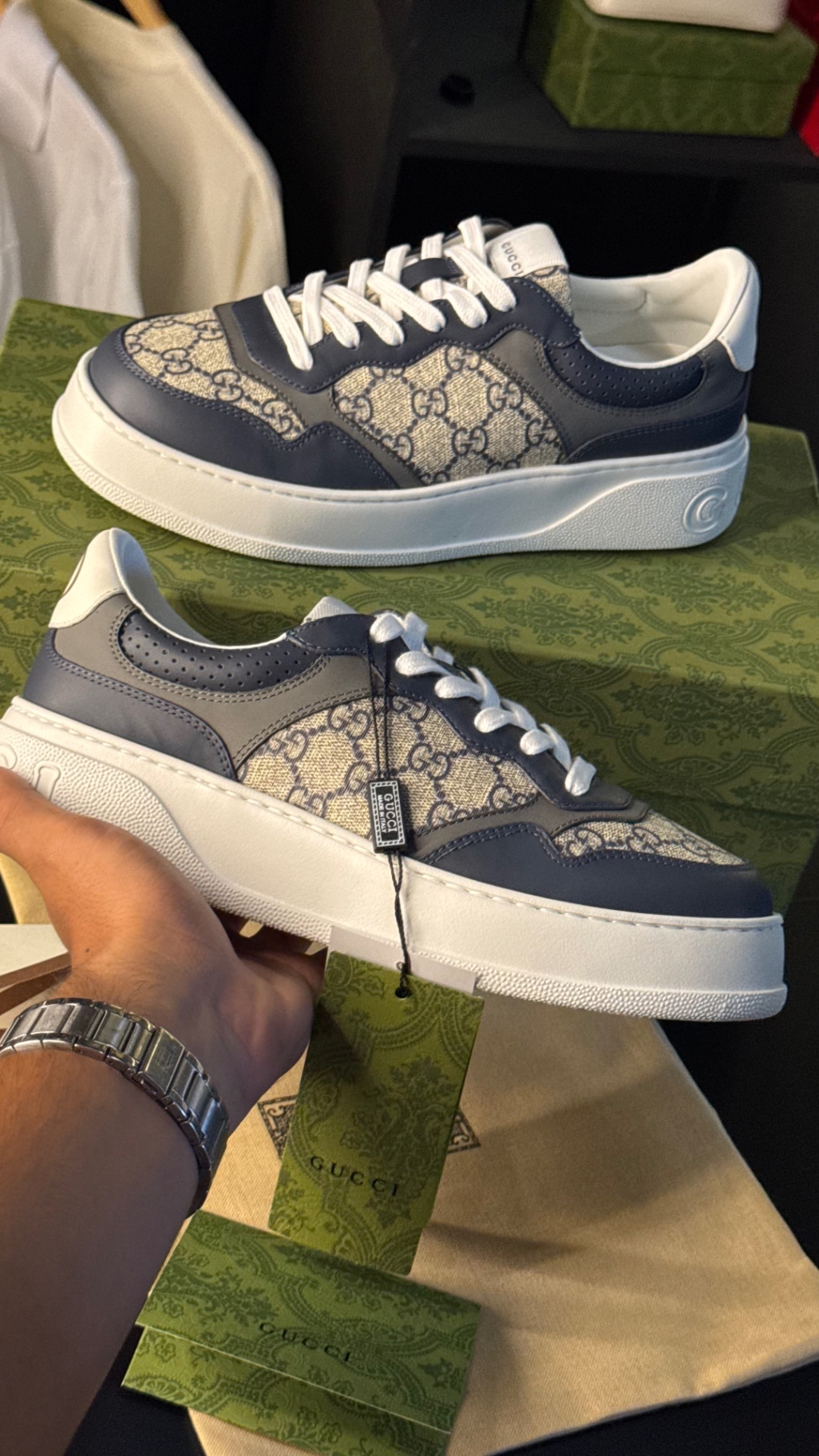 Tênis Gucci GG Supreme Azul