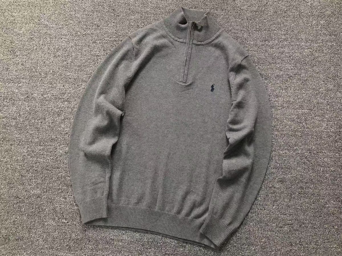 Ralph Lauren Suéter Meio Zíper Clássico