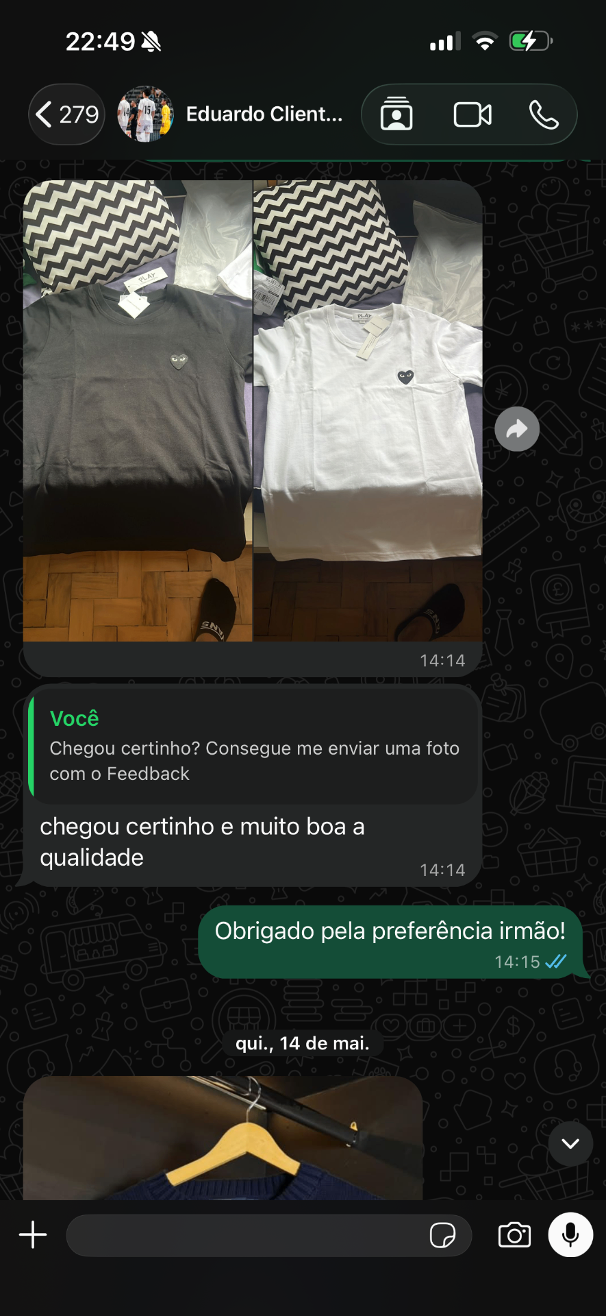 Captura original do feedback 5