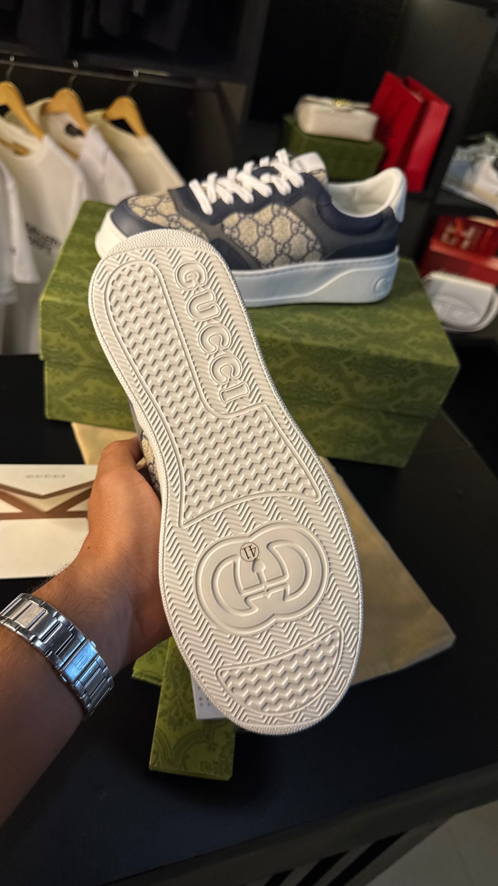 Tênis Gucci GG Supreme Azul