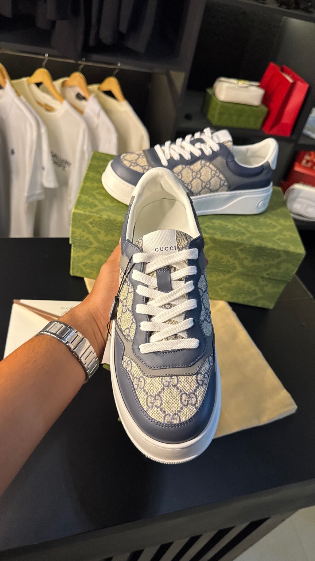 Tênis Gucci GG Supreme Azul