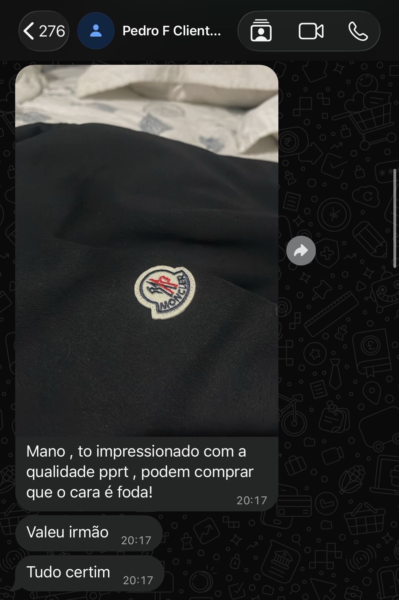 Captura original do feedback 9